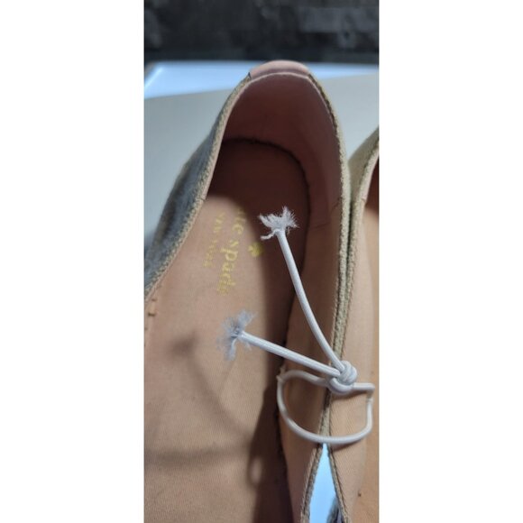 Kate Spade NY Slip On Leather Espadrille Shoes Pink- Light Cream Size 11 B - Picture 3 of 7